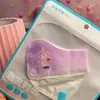 Máscara blush de alta qualidade, estilo "net-red", para uso diário no verão, de seda gelada, com proteção para os olhos em gradiente de cor, máscara protetora solar infantil