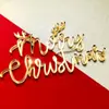 Decoración de pastel de Navidad estilo transfronterizo Suministros para fiesta navideña Feliz Navidad enchufe acrílico para pastel al por mayor