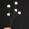 Buquê de Crisântemos Bola de Dente-de-Leão Artificial Sem Folhas de Cor de Outono em Haste Única para Decoração de Casa, Decoração de Modelo de Quarto, Adereços para Fotografia de Casamento, Flores Artificiais