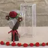 Caixa de Presente Pet Buquê de Rosas Acabado Transfronteiriço Presente de Supermercado Físico Flor Artificial Atacado Buquê de Crochê de Lã