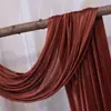 Telas Gruesas con Brillo Perlado para Bodas, Cortinas de Gasa Hielo, Cortinas de Tela de Seda Roja Hielo, Telas Elásticas para Fondos de Escenario, Telas para Decoración de Techos