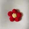 Atacado flor bufante flor de cinco pétalas crochê à mão flor de lã DIY grampo de cabelo corsage bolsa acessórios de vestuário flores de outono e inverno