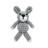 Nuevo Estilo Conejo y Oso Hecho a Mano Hilo Crochet Juguete Llavero Colgante Regalo Creativo Muñeca Miniatura de Crochet