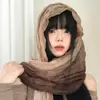 2026 Novo Lenço Estilo Deserto Étnico Verão Feminino Plissado Gradiente Lenço de Cabeça Lenço de Seda Deserto Lenço de Pescoço Shawl para Garota Popular