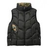 Chaleco fino de algodón para otoño e invierno para mujer, cuello alto, acolchado ondulado en forma de abanico, bordado de ginkgo, adecuado para casa y para ir al trabajo