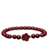 Nuevo Pulsera Flor de Durazno Cinabrio para Mujer, Nueva Pulsera de Loto Estilo Chino, Nueva Pulsera del Año Animal, Regalo de Perlas para Mujer al por Mayor