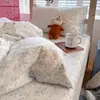 Juego de Tres Piezas para Cama de Dormitorio de Estudiante Universitario, Sábana de Algodón Puro, Funda de Edredón, Sábana Ajustable, Protector de Colchón, Juego de Cuatro Piezas Específico para Dormitorio