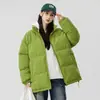 Chamarraacolchada de algodón de color liso para otoño e invierno, marca de moda Camel HJCAMEL, chaqueta gruesa y cálida de pana para pareja