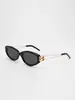 Colección de Gafas de Sol de Metal, Nuevo Estilo de Alta Gama para Mujer, Moda Personalizada Fotografía Callejera, Gafas de Sol Lisas Ojo de Gato Anti-UV para Hombre