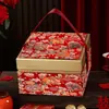 Nueva Caja de Dulces Portátil Estilo Chino para Bodas, Caja de Empaque de Alta Gama para Bodas y Compromisos, Nuevo Modelo 2026, Caja de Regalo Festiva Roja