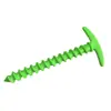 Clavo de tierra para tienda de campaña a prueba de viento de nailon para exteriores al por mayor Clavo de tierra en espiral para tienda de campaña con dosel Clavo de tierra de plástico para exteriores Herramientas de camping