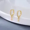 Brincos de osso novo Mori Dongdaemun japonês e coreano ins moda brincos de diamante versáteis brincos simples femininos atacado