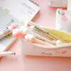 Estilo Japonês Criativo Grande Capacidade Estojo Feminino Simples Cyber Celebridade Estilo Coreano Fofo Estudantes do Ensino Fundamental Saco de Papelaria Pêssego Mulheres