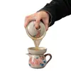 2025 Nuevo Juego de Té Kung Fu de Flor de Hibisco Horno Ru Caja de Regalo Hogar Lujo Ligero Cerámica de Alta Gama Kung Fu Tazón Cubierto Taza de Té