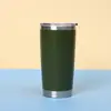 Taza de Coche Transfronteriza de 20 oz, Taza Térmica de Acero Inoxidable 304, Taza de Agua para Coche Portátil Gruesa de Gran Capacidad Personalizada con Popote