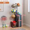 Rack de Armazenamento de Basquete, Rack de Armazenamento de Chão, Rack de Armazenamento de Brinquedos para Sala de Estar, Equipamentos Esportivos de Bola, Cesta de Armazenamento para Tapete de Yoga