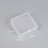 Caixa de Armazenamento Caixa Quadrada Pequena Caixa Quadrada de Plástico Transparente Caixa Quadrada Pequena Caixa de Fones de Ouvido Caixa de Armazenamento de Joias Caixa para Peças Pequenas