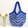 Bolsas Transfronterizas Nuevas 2024, Bolsas Tote Japonesas y Coreanas, Bolsas Tejidas de Paja, Bolsas de Punto, Bolsas Tejidas Estilo Vacaciones de Otoño e Invierno, Bolsos para Mujer