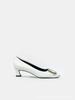 2026 Nuevo Modelo de Primavera Temprana Zapatos de Tacón Cuadrado de Charol para RV Tacón Medio Grueso para Oficina y Viajes Diarios Boca Baja de Piel Genuina para Mujer Venta Directa