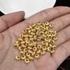 Acessórios espaçadores de contas pequenas de ouro antigo DIY pulseira colar acessórios floco de neve roda contas feitas à mão frisada