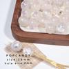 [Fragmento de la Vía Láctea] Colgante de niña blanca con purpurina fina, cadena para teléfono móvil, hecho a mano, pendientes con cuentas de resina.