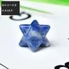 Cristal Natural Piedra en Bruto Adorno Merkaba Estrella de Seis Puntas Tridimensional Flor de la Vida Colgante Decoración de Estrella Octagonal