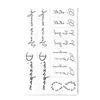 Pegatinas de Tatuaje Temporal en Inglés con Temática de Sanación, Impermeables y a Prueba de Sudor, Estilo de Gama Alta de Nicho, Tatuaje Temporal para Cubrir Cicatrices en la Cintura y el Abdomen