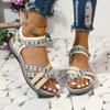 Comercio exterior Sandalias talla europea para mujer 2025 verano nuevo Transfronterizo Talla europea Sandalias romanas Moda Fabricantes En stock Zapatos de mujer Tendencia