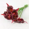 Flor de Lírio Calla Artificial de Haste Única em PU, Venda Quente Transfronteiriça, Flor de Decoração de Casamento e Casa de Alto Padrão, Atacado do Fabricante