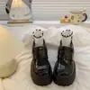 Zapatos Pequeños de Cuero Estilo Británico para Mujer, Nuevos Zapatos de Primavera, Otoño e Invierno 2025 para Mujer, Mocasines Negros de Suela Gruesa sin Cordones JK
