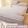 Saia de Cama de Veludo Leite Grau Mãe e Bebê Classe A Capa Peça Única Inverno Acolchoado Espesso Protetor de Colchão Capa de Cama de Veludo Coral 2