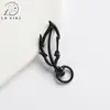 Chaveiro de metal em formato de pena com design de folha pintada, acessório de fecho de mola, pingente de fecho de mola DIY