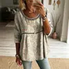 Moda Feminina Europeia e Americana 2026 Estilo Transfronteiriço: Top Vintage Patchwork de Renda com Gola Redonda, Único, Estiloso e Casual para o Verão