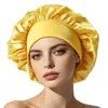Gorro de Satín de Alta Elasticidad para Dormir para Mujer, Gorro Redondo Elástico, Pañuelo para la Cabeza de Ala Ancha, Gorro para Dormir de Belleza, Cuidado del Cabello, Gorro de Quimioterapia