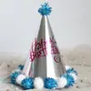 Sombrero de Cumpleaños para Niños y Adultos Punto Láser Reflectante Gorra Puntiaguda de Bola Gorra Puntiaguda de Fiesta Gorra de Corona Gorra de Bola Mao
