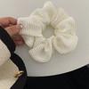 Patrón Crema Anillo para el cabello de intestino grueso pequeño fresco Red temperamento cuerda para el cabello se siente super bien anillo para el cabello coreano simple