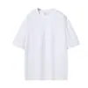 Camiseta de Algodão Puro 280g Fio Duplo 32 Fios Manga Curta Gola Redonda Ombro Caído com Estampa de Logo Impressão Digital Customização DIY