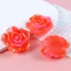 Múltiples Opciones Disponibles~ Parches de Resina de Colores Arcoíris Semitransparentes Luminosos Flor de Rosa Materiales para Accesorios de Joyería DIY Venta al por Mayor