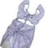 Liquidación Venta Moda Femenina Floral Traje de Baño de Dos Piezas Pecho Pequeño Delgado Sexy Chica Caliente Celebridad de Internet Vacaciones en la Playa