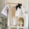 Conjunto de Verão para Meninas Novo Estiloso Elegante Colete com Laço e Calça Wide Leg Conjunto de Duas Peças Envio Internacional
