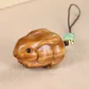 Llavero de Conejo del Zodíaco de Palo de Rosa Llavero de Madera Colgante para Hombre y Mujer Lindo Regalo Creativo
