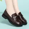 Nuevos Mocasines Estilo Británico Otoño 2026 para Mujer, Suela Suave, Tacón Bajo, Zapatos Pequeños de Piel, Modernos y Versátiles, Planos Antideslizantes para Mujer