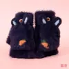 Guantes Calientes de Medio Dedo Plegables para Otoño e Invierno para Estudiantes Mujeres, Guantes Gruesos a Prueba de Frío con Forro de Felpa de Dibujos Animados Venta al por Mayor