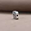 Yiluya Plata de Ley 925 Cuentas Planas de Buena Suerte Antiguas Cuentas Separadoras Material para Pulsera de Cuerda Hecha a Mano DIY Accesorios Venta al por Mayor
