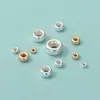 Cuentas de rueda chapadas en oro de plata esterlina S925, espaciador de cuentas, junta de cuentas, accesorios para pulseras de cuerda de cuentas, collares, bolsa de material