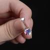 Explosiones de AliExpress Anillo para el Ombligo con Forma de Corazón Zirconia AB Corazón de Durazno Anillo Umbilical Invertido Piercing Anillo Umbilical Punk Hebilla Umbilical Joyería Corporal