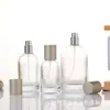 Botellas Dispensadoras de Laboratorio, Botellas de Perfume, Botellas Transparentes con Atomizador de Presión de 30ml 50ml, Botellas de Vidrio Vacías, Botellas de Repuesto para Muestras