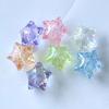 Acrílico Galvanoplastia Cor Transparente UV Balão Estrela da Sorte Estrela de Cinco Pontas Corrente de Celular DIY Acessórios de Joia Material Contas Soltas