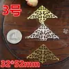 Adornos metálicos con forma de luna, largos, triangulares y con borde festoneado para accesorios de cabello DIY, tocados de novia y sombreros de disfraces tradicionales