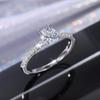 Temu AliExpress superventas transfronterizo moda simple europea y americana anillo de diamantes de simulación circonita anillo de boda